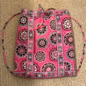 Vera Bradley drawstring bookbag pink